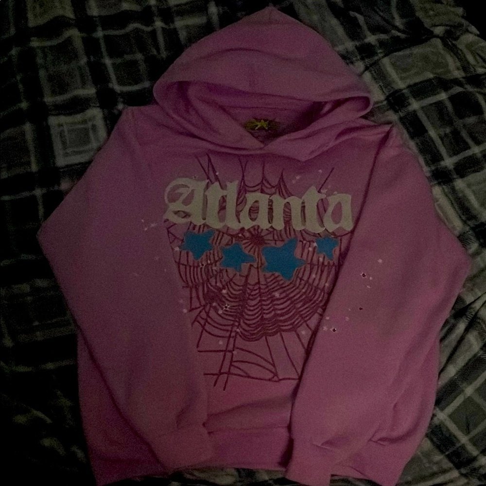 Pink Hoodie with Atlanta Graphic